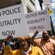 People rally for the family of Freddie Gray outside the Maryland State’s Attorney’s Office April 29, 2015, in Baltimore. Gray, 25, died from a severe spinal cord injury he received while in police custody.
Andrew Burton/Getty Images